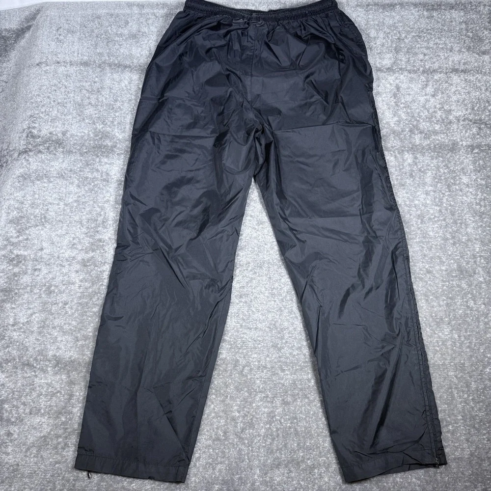 Vintage‎ Adidas Parachute Track Pants Men's  XL Black Ankle Zip Y2K 90s